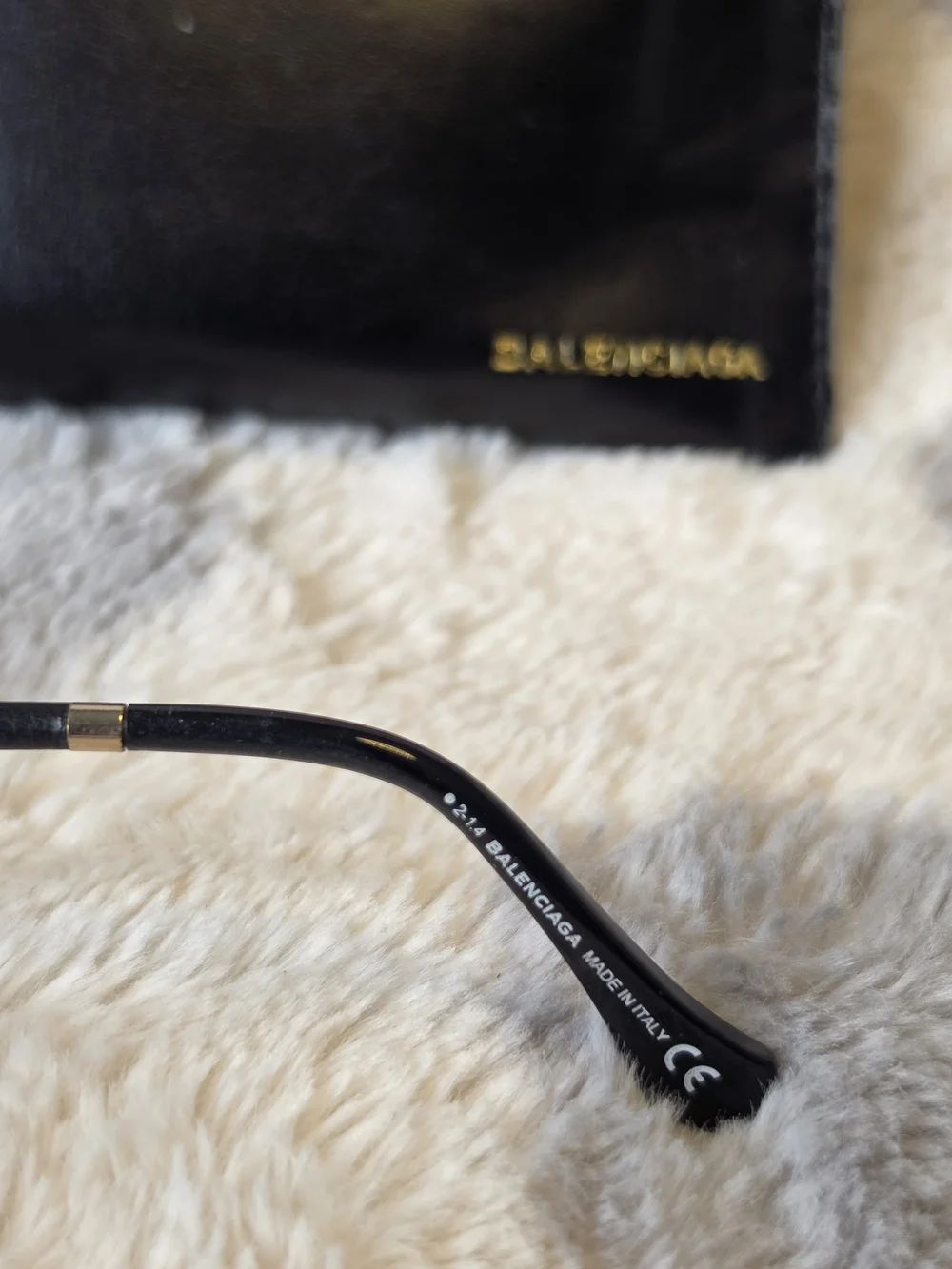 Balenciaga Gold Frame Black Gradient Lens Women's Sunglasses